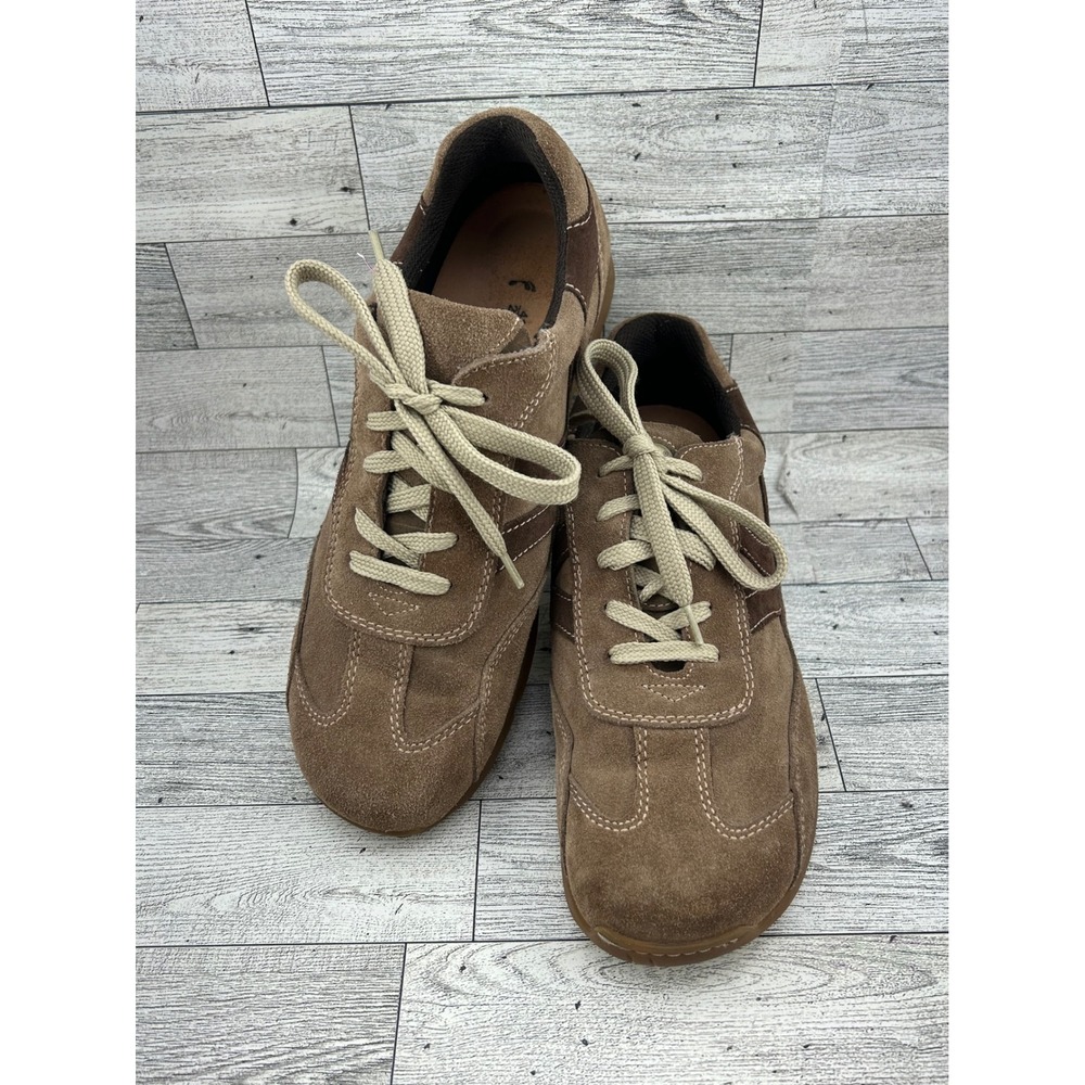 Footprints Birkenstock Brown Suede Sneakers Men 8 Women 10 EU 41 Portugal Casual